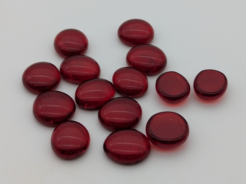 Glasnuggets rubinrot transparent 15-17 mm/1 kg